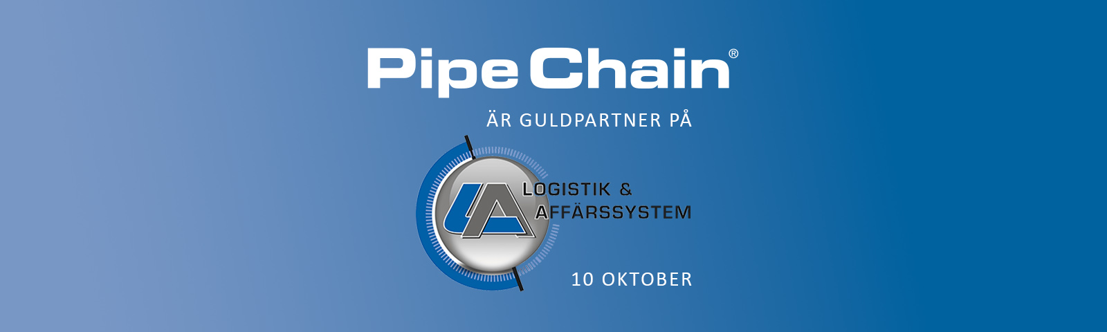 PipeChain Guldpartner på Logistik &amp; Affärssystem 2023